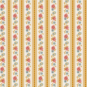 Tilda Village Life Agnes Ochre Cotton Fabric