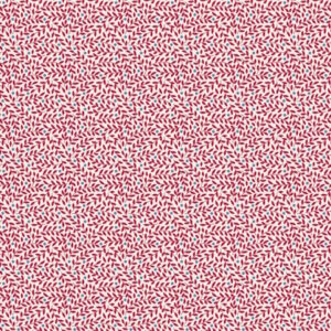 Tilda Village Life Lillian Burgundy cotton Fabric