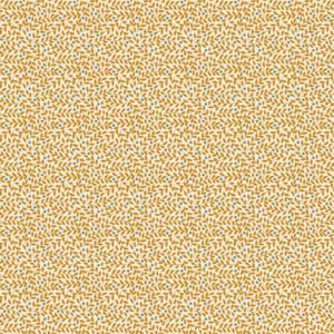 Tilda Village Life Lillian Ochre Cotton Fabric