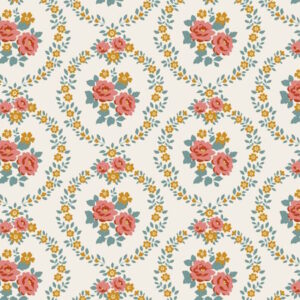 Tilda Village Life Mable Warm Cream Cotton Fabric