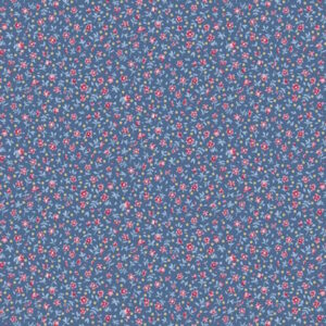 Tilda Village Life Mae Blue Blender Cotton fabric