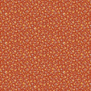 Tilda Village Life Mae Rust cotton fabric