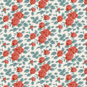 Tilda Village Life Margot Rust cotton Fabric