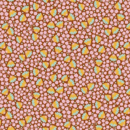 Tilda Wallflower Bellflower Mulberry cotton fabric