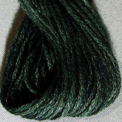 Valdani Dark Green Spruce 6 ply embroidery thread