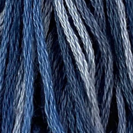 Valdani 6 Stranded Variegated Embroidery thread Blue Clouds