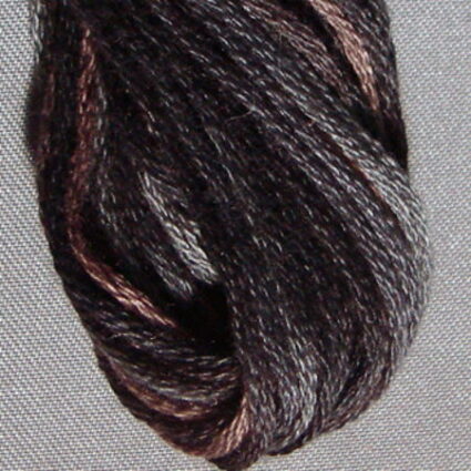 Valdani 6 stranded Variegated Embroidery thread Aged Black