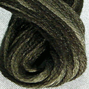 Valdani 6 Stranded shaded Embroidery Thread Khaki Black