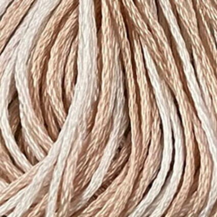 Valdani 6 Stranded Variegated Embroidery thread Beige Ivory
