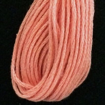 Valdani 6 Ply embroidery Thread Bright Peach Medium
