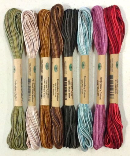 Valdani 6 Stranded Variegated Embroidery Thread Pack for Santa the tree the turkey and me