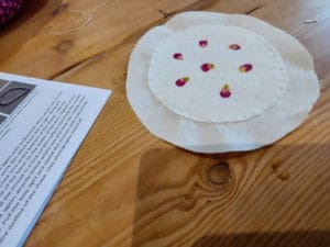 Watering Can Pin Cushion kit review designed by The Bluebird Embroidery Company made by Anni Patches for the Poppy Patch Posse