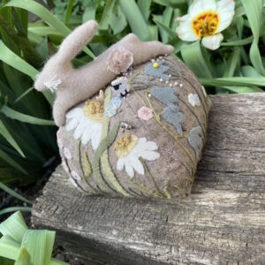 Willow and Hare Four Seasons pincushion by Becky De'ath