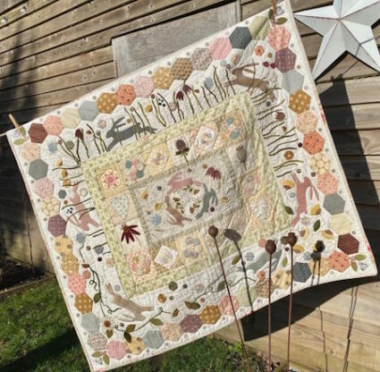 Willow and Hare Running in the Meadow Quilt Pattern