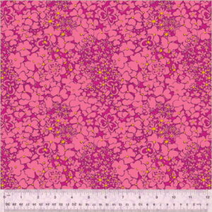 Windham Fabrics Botanica Perriwinkle Flowers Pink by Sally Kelly