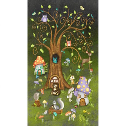 Windham Fabrics Enchanted Woods childrens novelty fabric panel