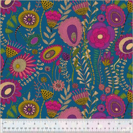 Windham fabric Twilight Windswept Royal Blue Cotton fabric