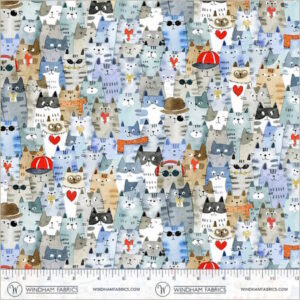 Windham Fabrics Cats Around Town Feline Friends by Sue Milano
