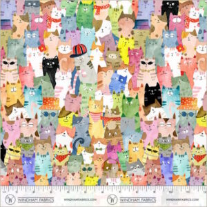 Windham Fabrics Cats Around Town Full of Purrsonality