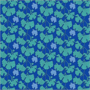 Windham Fabrics Sunshine Cerulean Ginkgo by Sally Kelly