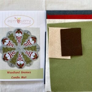 Woodland Gnome Candle Mat pattern and felt ki