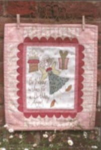 Hatched and patched Birthday Angel Wall Hanging Pattern By Anni Downs
