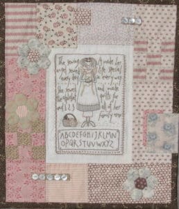 Hatched and Patched Sewing Day Sampler Wall Hanging by Anni Downs