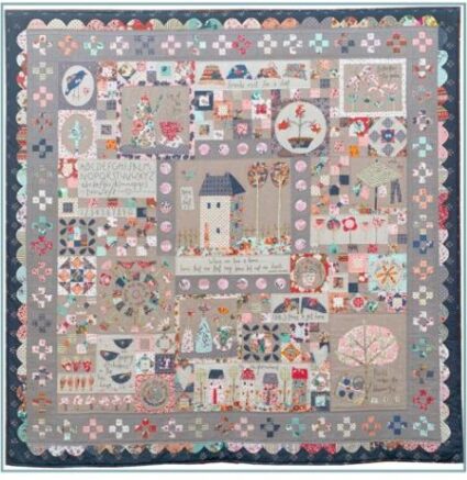 hatched and Patched Where we love is home quilt Pattern by Anni Downs