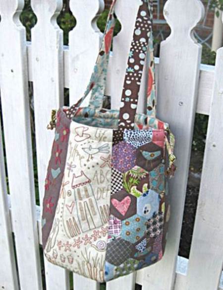 Hatched and Patched Home Sewn Sampler Bag Pattern by Anni Downs - Poppy ...