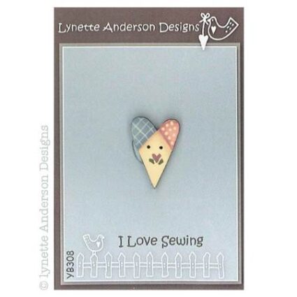 Lynette Anderson I Love Sewing Heart Button