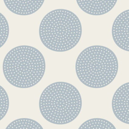 Tilda Basic Classics Dottie Dot light blue on a cream fabric background