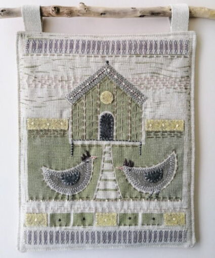 louise Nichols Textile Lino Print Hen House Kit
