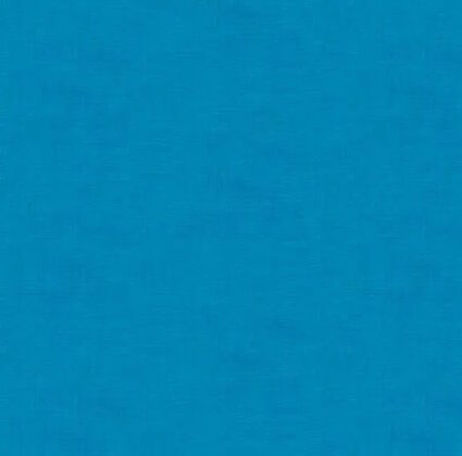 Makower Linen Texture Cotton Fabric Peacock Blue Cotton Fabric
