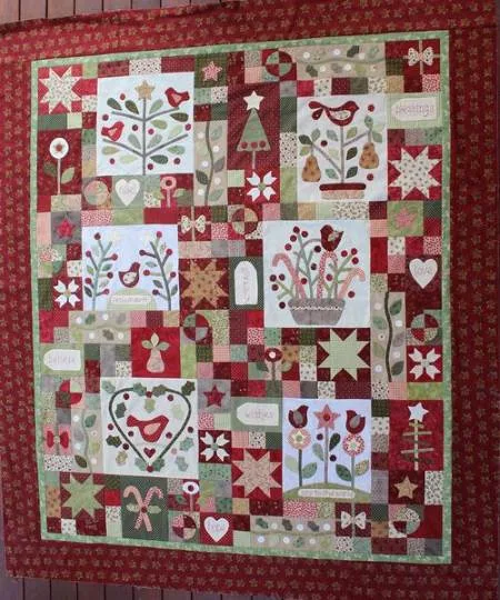 Gail Pan Block of the Month A Merry Christmas Garden Complete Set of 6 Patterns
