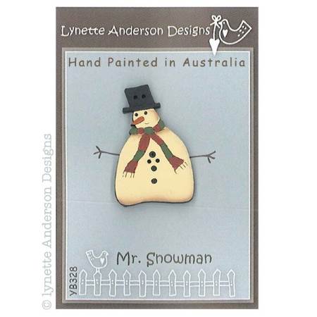Lynette Anderson Mr snowman Button