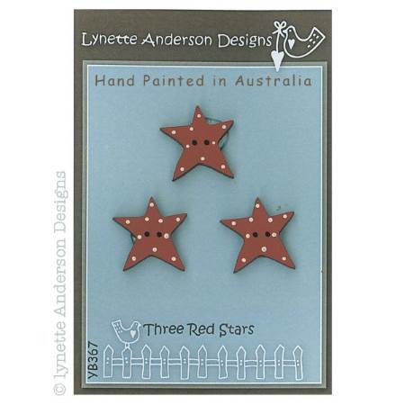 Lynette Anderson three red star Buttons