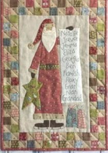 The Birdhouse Santa Checklist christmas wall hanging Pattern