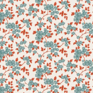 Tilda Village Life Ruth Teal Cotton Fabric