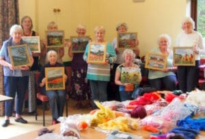 ‘Field with Red Poppies‘ Wool Painting Workshop with Raya Brown group photo